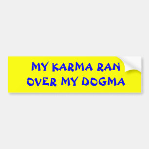 MEIN KARMA LIESS VORBEI MEIN DOGMA LAUFEN AUTOAUFKLEBER