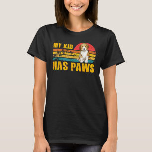 Mein Kid hat Paws Beagle Hund lustiges Sprichwort T-Shirt