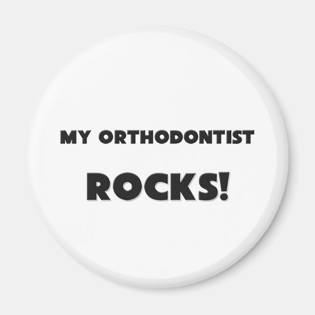 MEIN Kieferorthopäden ROCKS! Magnet (Vorne)