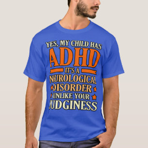 Mein Kind hat ADHS Behinderung Bewusstsein Orange T-Shirt