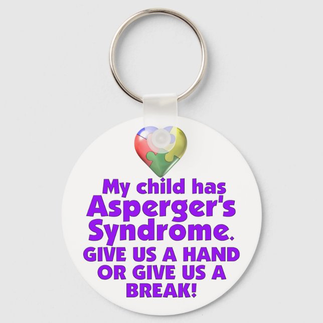 Mein Kind hat Asperger Schlüsselanhänger (Vorderseite)