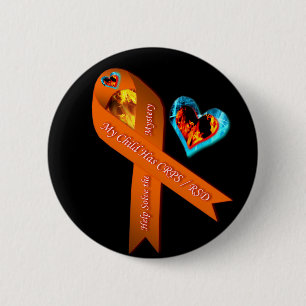 Mein Kind hat CRPS RSD Feuer-Eis-Herzen Button