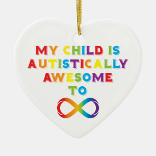 Mein Kind ist autistisch Phantastisch unendlich Keramik Ornament