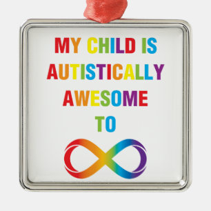 Mein Kind ist autistisch Phantastisch unendlich Silbernes Ornament