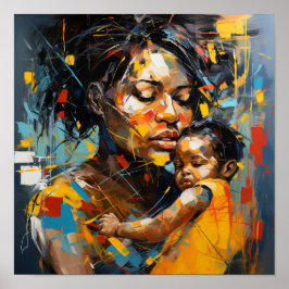 Mein Kind rett - Neo Expressionismus Art Poster