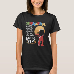 Mein Kind sieht anders Autistisch Autismus-Bewusst T-Shirt