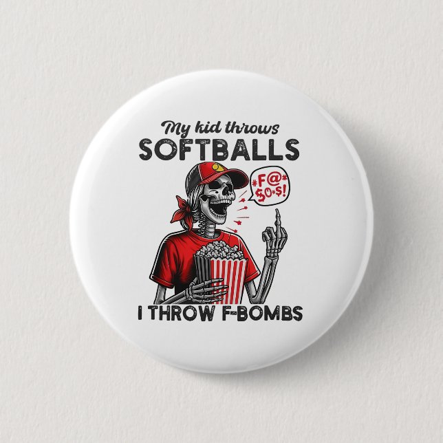 Mein Kind wirft weich - ich werfe F-Bomben - Lusti Button (Vorderseite)
