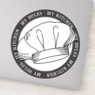 Mein Kitchen Meine Regeln Koch Zitat Aufkleber