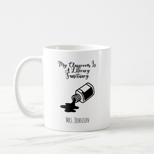 Mein Klassenzimmer ist ein literarisches Heiligtum Kaffeetasse (Links)