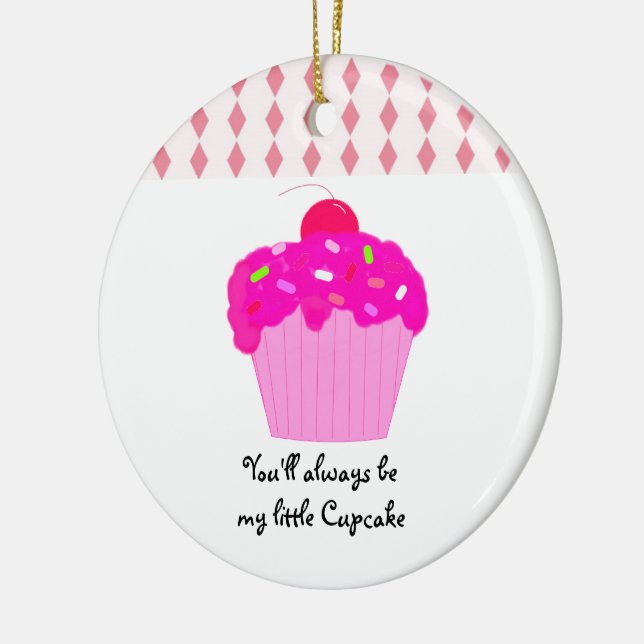 Mein kleiner Cupcake Keramik Ornament (Links)