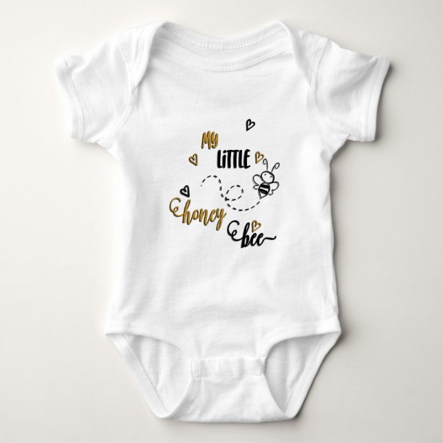 Mein kleiner Honey Bee Baby Bodysuit Baby Strampler (Vorderseite)