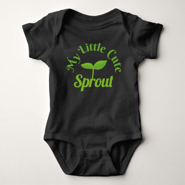 mein kleiner niedlicher Spross Baby Strampler (Vorderseite)