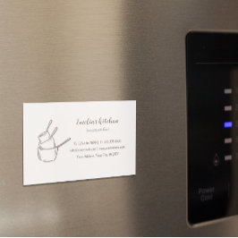 Mein kleines Catering-Geschäft für die Küche Magnetische Visitenkarte
