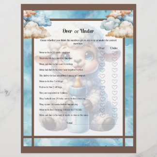 Mein kleines Lamm_ über oder unter Babydusche Briefbogen