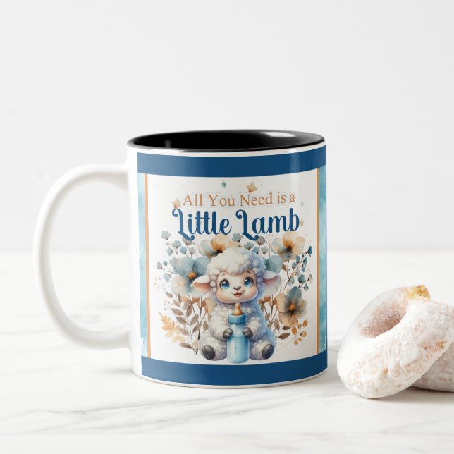 Mein kleines Lamm Zweifarbige Tasse (Mit Donut)