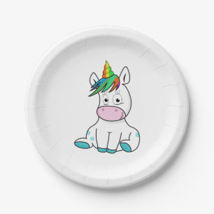 Mein kleines niedliches Einhorn Pappteller