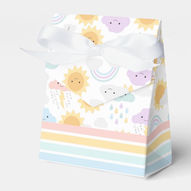 Mein kleines Party "Sonnenscheinwerfer und Wolken" Geschenkschachtel (Vorderseite)