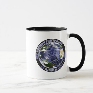 Mein Kohlenstoffabdruck ist größer als Ihr! Tasse