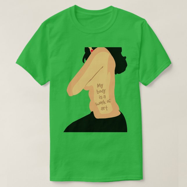 Mein Körper ist ein Kunstwerk T-Shirt (Design vorne)