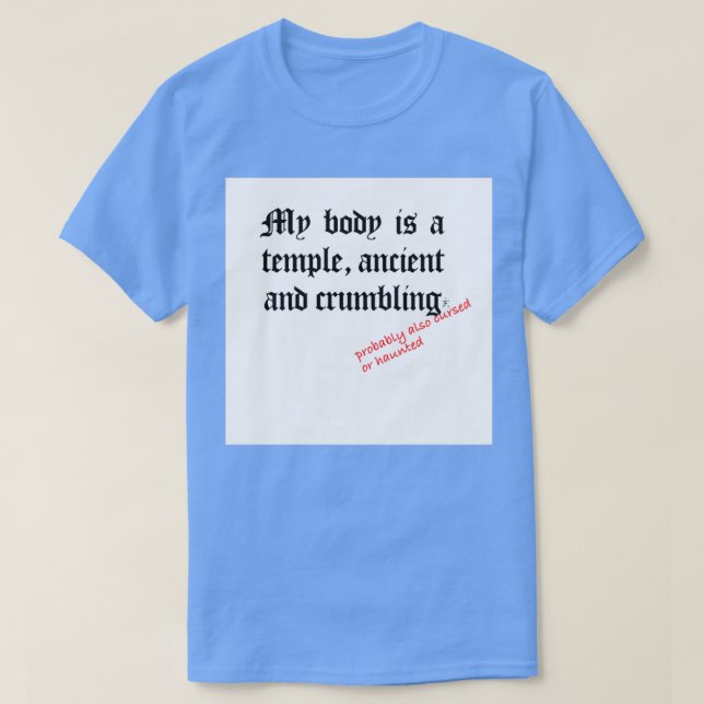 Mein Körper ist ein Tempel T-Shirt (Design vorne)