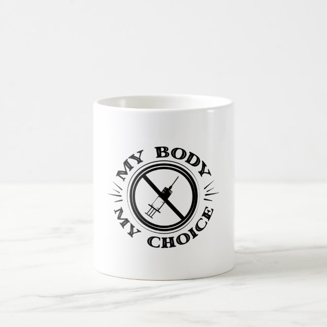 Mein Körper mein Antivakzine T-Shirt Kaffeetasse (Mittel)