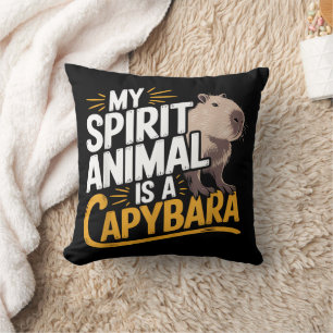 Mein Krafttier ist ein Capybara Süßes und Lustiges Kissen