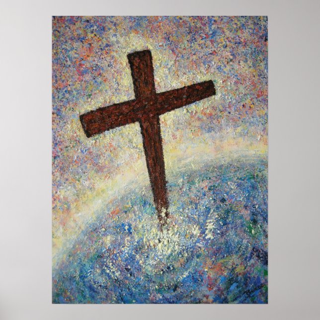 Mein Kreuz (ursprüngliche Ölmalerei) Poster (Vorne)