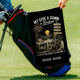 Mein Kümmer-mich-drum-ist-kaputt Das Leben ist zu Golfhandtuch