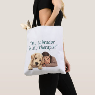 Mein Labrador ist mein Therapeut – Lustiges T-Shir Tasche