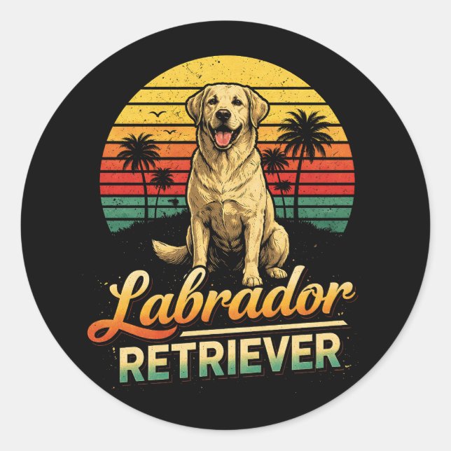 Mein Labrador Retriever Runder Aufkleber (Vorderseite)