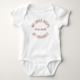 Mein Lächeln behalte mir aus der Mühe Baby Strampler