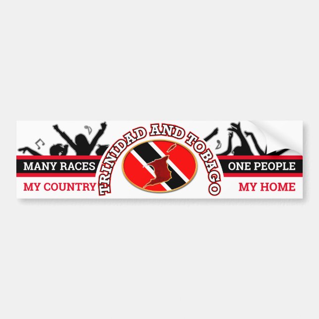 Mein Land, meine Zuhause - Trinidad und Tobago Autoaufkleber (Vorne)