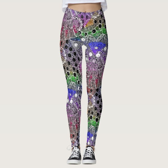 Mein Land, Utopia von australischen Aborigine-Küns Leggings (Vorderseite)