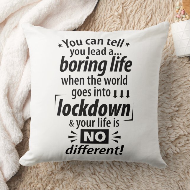 Mein langweiliges Lockdown Life - Funny Pandemic-S Kissen (Decke)