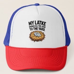 Mein Latke bringt alle Juden in den Yard Hanukkah Truckerkappe