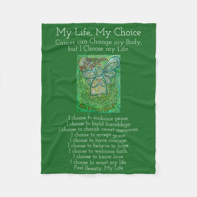 Mein Leben als Krebs-Engel Chemo Fleece Blanket (Vorderseite)