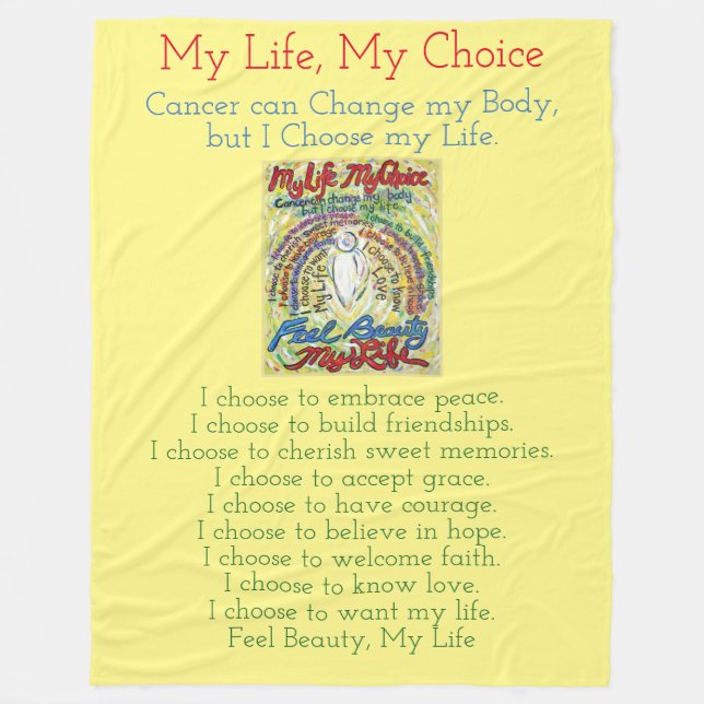 Mein Leben als Krebs-Engel Chemo Fleece Blanket (Vorderseite)