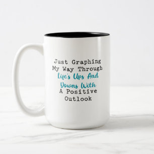 Mein Leben durch Grafiken meistern Positive Aussic Zweifarbige Tasse