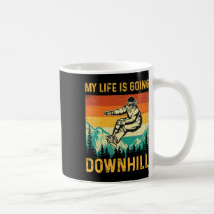 Mein Leben geht bergab - Snowboarder Snowboardi Kaffeetasse