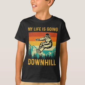 Mein Leben geht bergab - Snowboarder Snowboardi T-Shirt