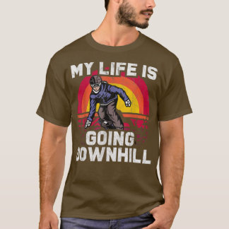 Mein Leben geht bergab Snowboarder T-Shirt