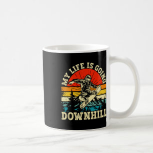 Mein Leben geht bergab und es gibt ein tolles Retr Kaffeetasse