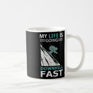 Mein Leben geht steil bergab Steile Skipisten Kaffeetasse