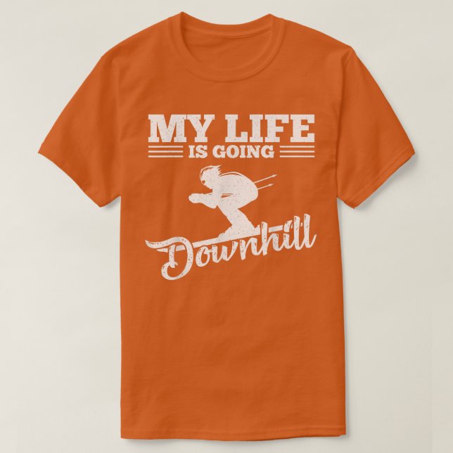 Mein Leben geht über den Berg und das sonnige Schn T-Shirt (Design vorne)