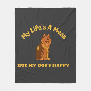 Mein Leben ist ein Chaos, aber mein Hund ist glück Fleecedecke
