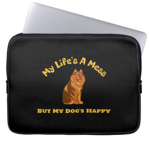 Mein Leben ist ein Chaos, aber mein Hund ist glück Laptopschutzhülle