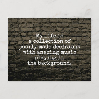 Mein Leben ist eine Sammlung Postkarte