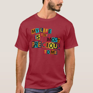 Mein Leben Ist Mir Am Wichtigsten Farbblock T-Shirt