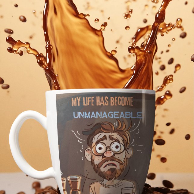 Mein Leben ist nicht mehr zu bewältigen" personali Tasse (Funny  "My Life Has Become Unmanageable Coffee Mug )