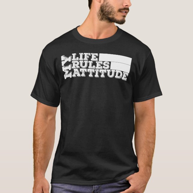 Mein Leben regiert meine Einstellung T-Shirt (Vorderseite)
